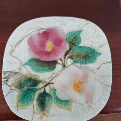 pressed flower plate