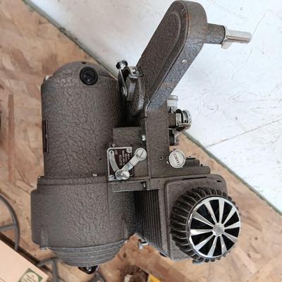 Revere Eight reel to reel Projector with Da-Lite projector screen and brand-new bulb in original box