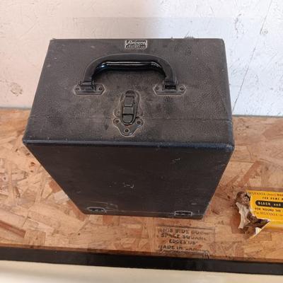 Revere Eight reel to reel Projector with Da-Lite projector screen and brand-new bulb in original box