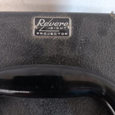 Revere Eight reel to reel Projector with Da-Lite projector screen and brand-new bulb in original box