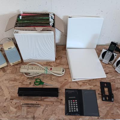 Office supplies - cordless phones - hold punch - files - notebooks - and more