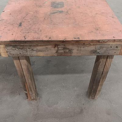 Wooden workbench and folding conference table
