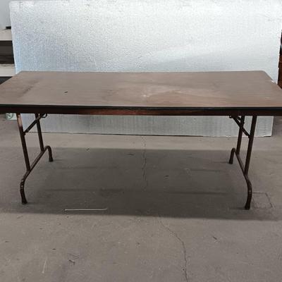 Wooden workbench and folding conference table