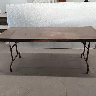 Wooden workbench and folding conference table