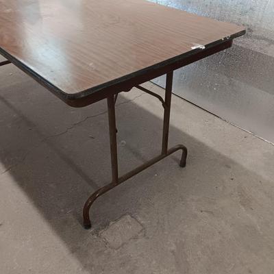 Wooden workbench and folding conference table