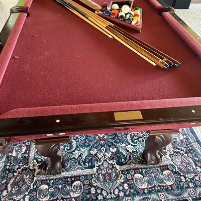 Olhausen Pool table and all accessories Including balls and racks and stand