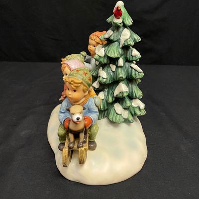 Pair of Playful Winter Hummels: 'A New Winter Friend' & 'Dashing Through the Snow' (DR-SS)