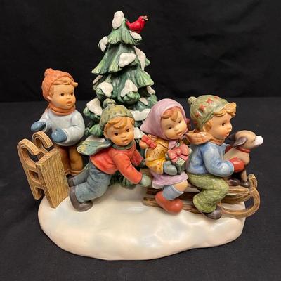 Pair of Playful Winter Hummels: 'A New Winter Friend' & 'Dashing Through the Snow' (DR-SS)