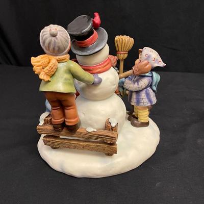 Pair of Playful Winter Hummels: 'A New Winter Friend' & 'Dashing Through the Snow' (DR-SS)