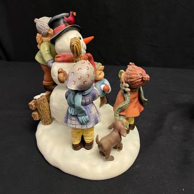Pair of Playful Winter Hummels: 'A New Winter Friend' & 'Dashing Through the Snow' (DR-SS)