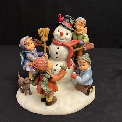 Pair of Playful Winter Hummels: 'A New Winter Friend' & 'Dashing Through the Snow' (DR-SS)