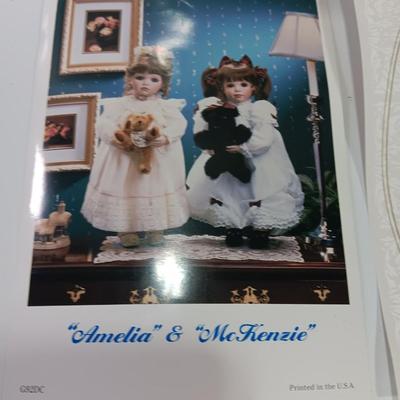 "Amelia" by Virginia Turner A timeless Portrait of Innocence and Friendship porcelain doll NEW!