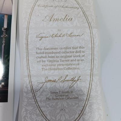 "Amelia" by Virginia Turner A timeless Portrait of Innocence and Friendship porcelain doll NEW!