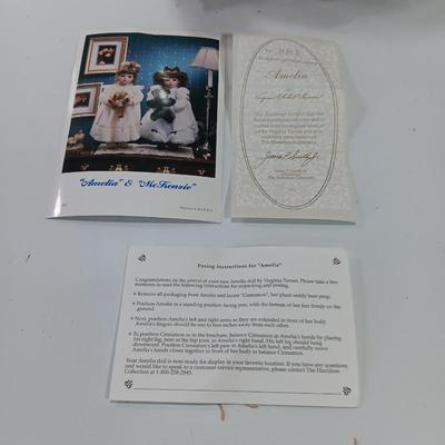 "Amelia" by Virginia Turner A timeless Portrait of Innocence and Friendship porcelain doll NEW!