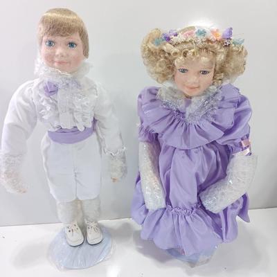 Matthew and Melanie by Jennifer Esteban Porcelain dolls with COA - The littlest of the wedding