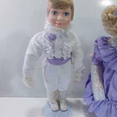 Matthew and Melanie by Jennifer Esteban Porcelain dolls with COA - The littlest of the wedding