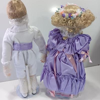 Matthew and Melanie by Jennifer Esteban Porcelain dolls with COA - The littlest of the wedding