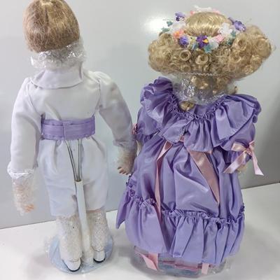 Matthew and Melanie by Jennifer Esteban Porcelain dolls with COA - The littlest of the wedding