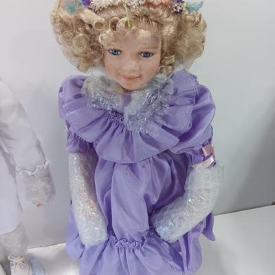 Matthew and Melanie by Jennifer Esteban Porcelain dolls with COA - The littlest of the wedding