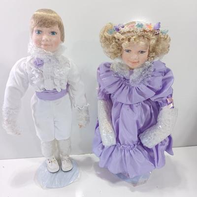 Matthew and Melanie by Jennifer Esteban Porcelain dolls with COA - The littlest of the wedding