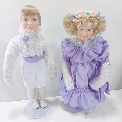 Matthew and Melanie by Jennifer Esteban Porcelain dolls with COA - The littlest of the wedding