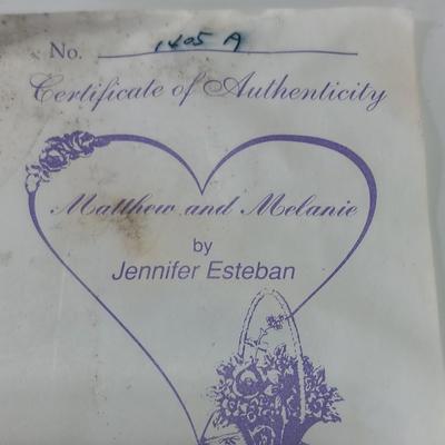 Matthew and Melanie by Jennifer Esteban Porcelain dolls with COA - The littlest of the wedding