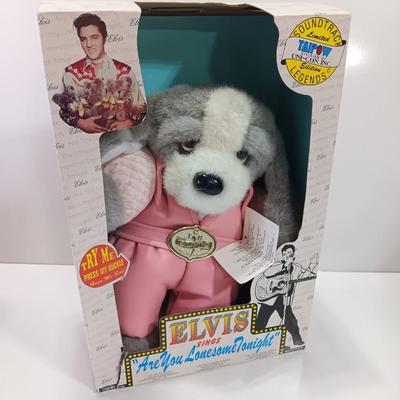 Singing Elvis plush Elvis sings " Are you lonesome tonight"