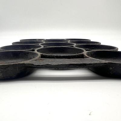 Antique Cast Iron Oval Biscuit Muffin Waterman Pan