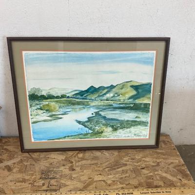 Peter Hurd Original Rio Hondo Water Color