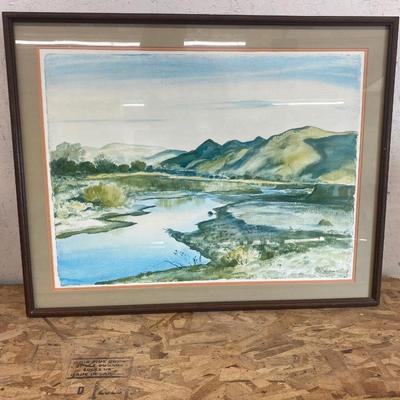 Peter Hurd Original Rio Hondo Water Color