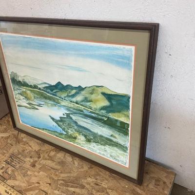 Peter Hurd Original Rio Hondo Water Color