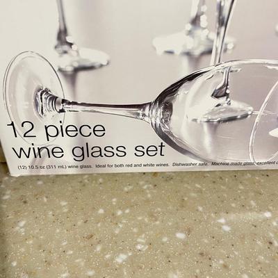 Gold Rim & Everyday Wine Glasses w/Rabbit Corkscrew Set (K-SS)