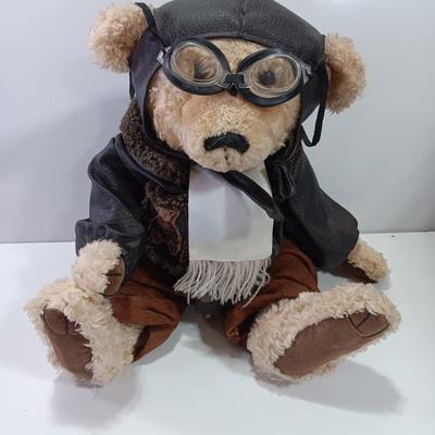 Pilot Bear Plush "Radar" 1997 Brass Button Bear Collectables PickFord Bear