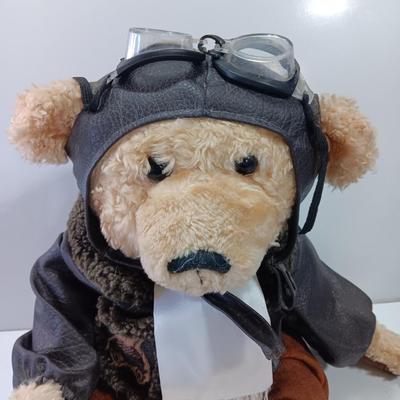 Pilot Bear Plush "Radar" 1997 Brass Button Bear Collectables PickFord Bear