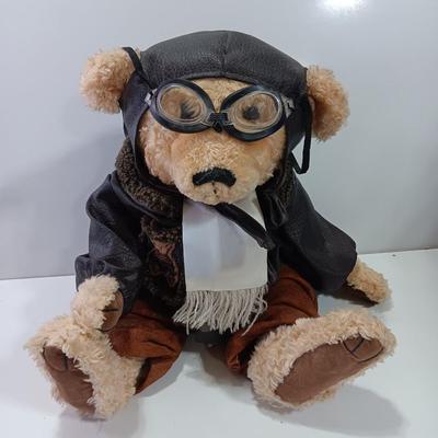 Pilot Bear Plush "Radar" 1997 Brass Button Bear Collectables PickFord Bear
