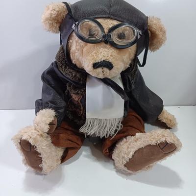 Pilot Bear Plush "Radar" 1997 Brass Button Bear Collectables PickFord Bear