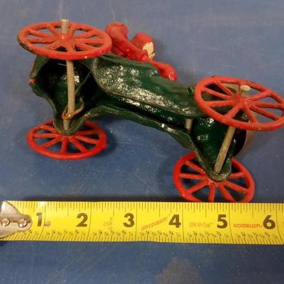 LOT 88 OLD METAL CAR PULL AND RINGS BELL