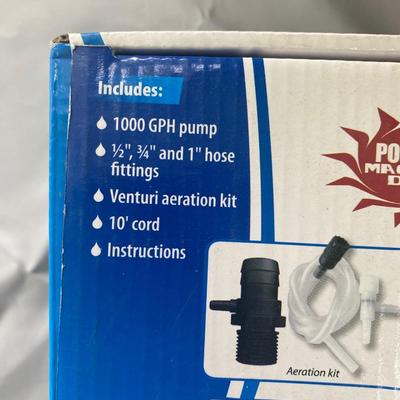 NIB HYROFARM Active Aqua Submersible Pump 1000