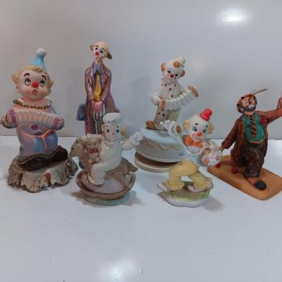 Collection of porcelain clowns - The original Emmett Kelly Circus collection ltd. edition