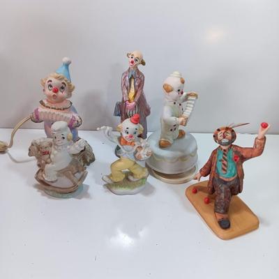 Collection of porcelain clowns - The original Emmett Kelly Circus collection ltd. edition