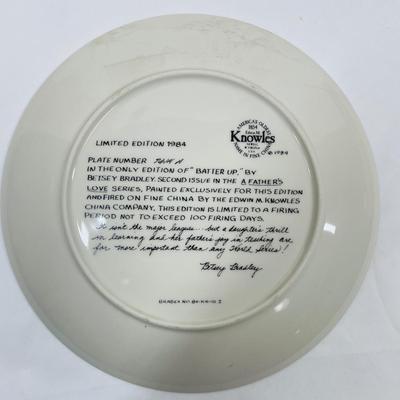 1984 "Batter Up" by Betsey Bradley - A Father's Love Series Collector Plate with box & Certificate of Authenticity