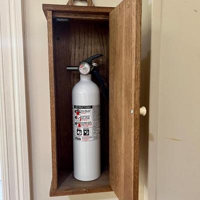 Liberty No. 2 Fire Dept. Wooden Cabinet Wall Shelf