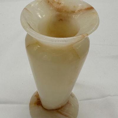 Vintage Onyx Marble Pedestal Vase