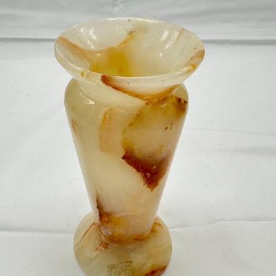 Vintage Onyx Marble Pedestal Vase