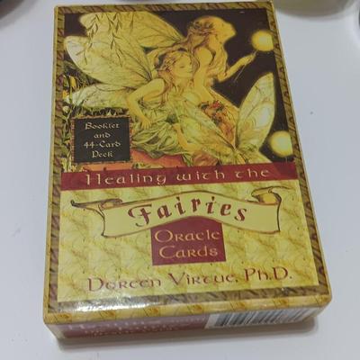 Unburned / new candles with Healing with the Faries Oracle cards