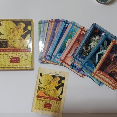 Unburned / new candles with Healing with the Faries Oracle cards