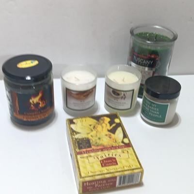 Unburned / new candles with Healing with the Faries Oracle cards