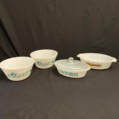 Federal Milk Glass & Fire King: Mid-Century Oven Ware (K-SS)