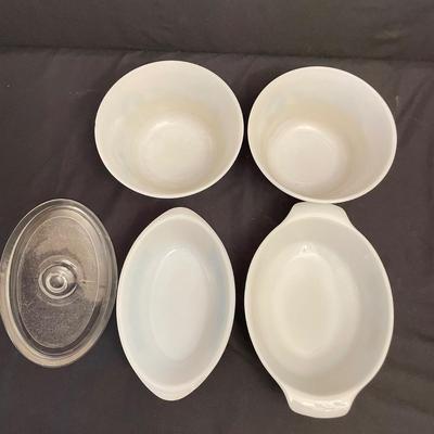 Federal Milk Glass & Fire King: Mid-Century Oven Ware (K-SS)