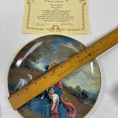 LOT of 3 Collector Plates "For Mom", "Winds of March", & "Star Spangled Sky" by RECO - A Childhood...